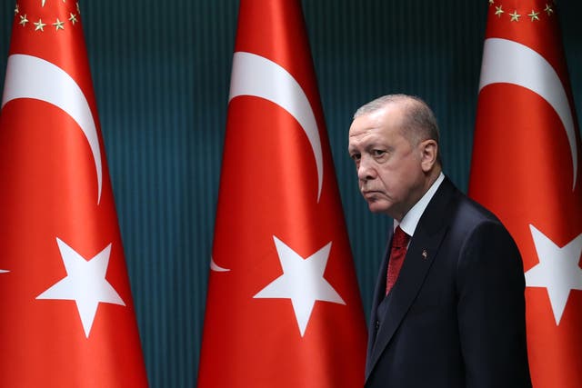 <p>Turkish president Recep Tayyip Erdogan.</p>