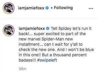 Jamie Foxx swiftly deleted this post about Electro’s return