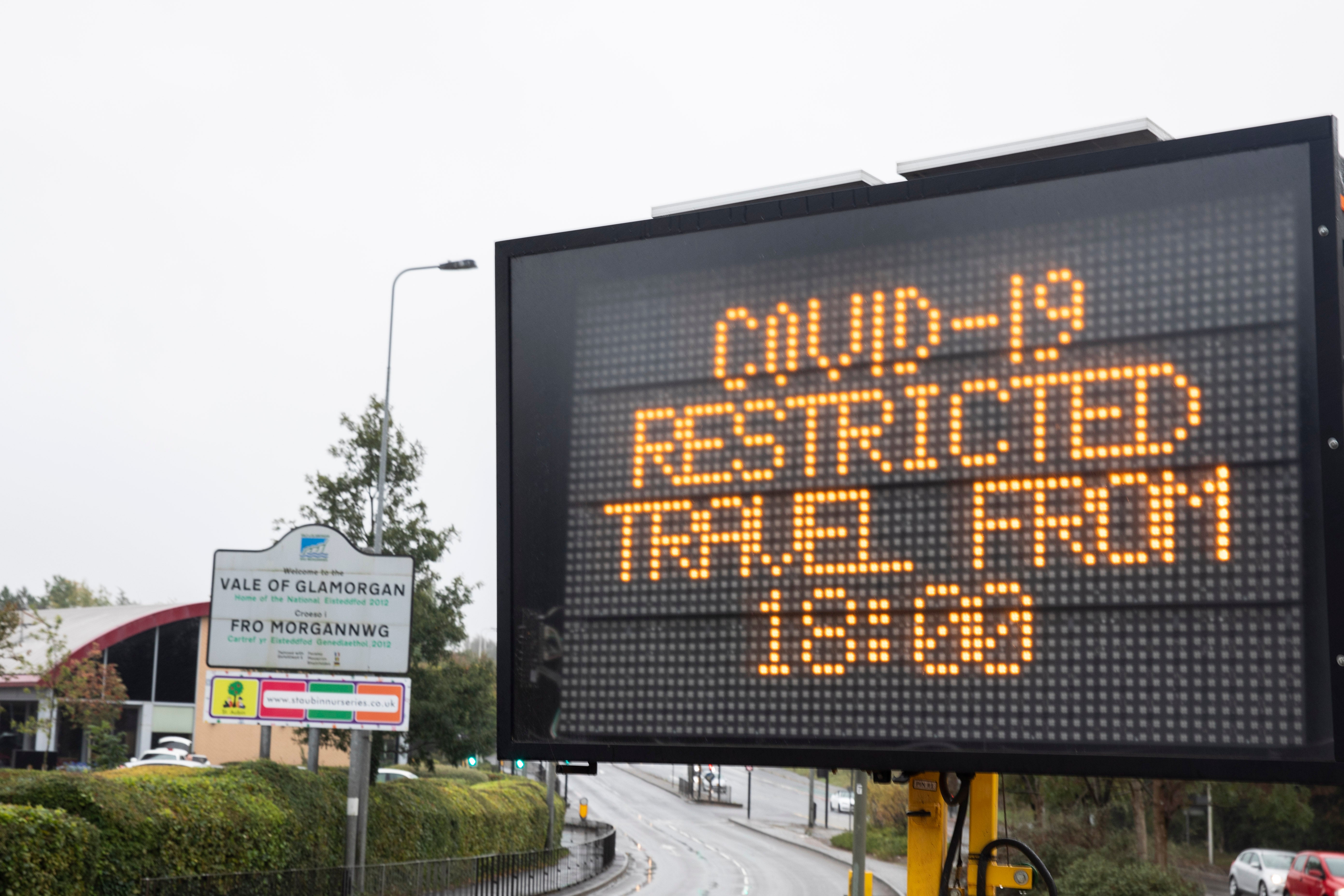 Wales could impose travel restrictions on people entering the country from other parts of the UK with high levels of coronavirus