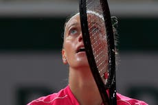 Kvitova gets emotional after return to French Open quarters