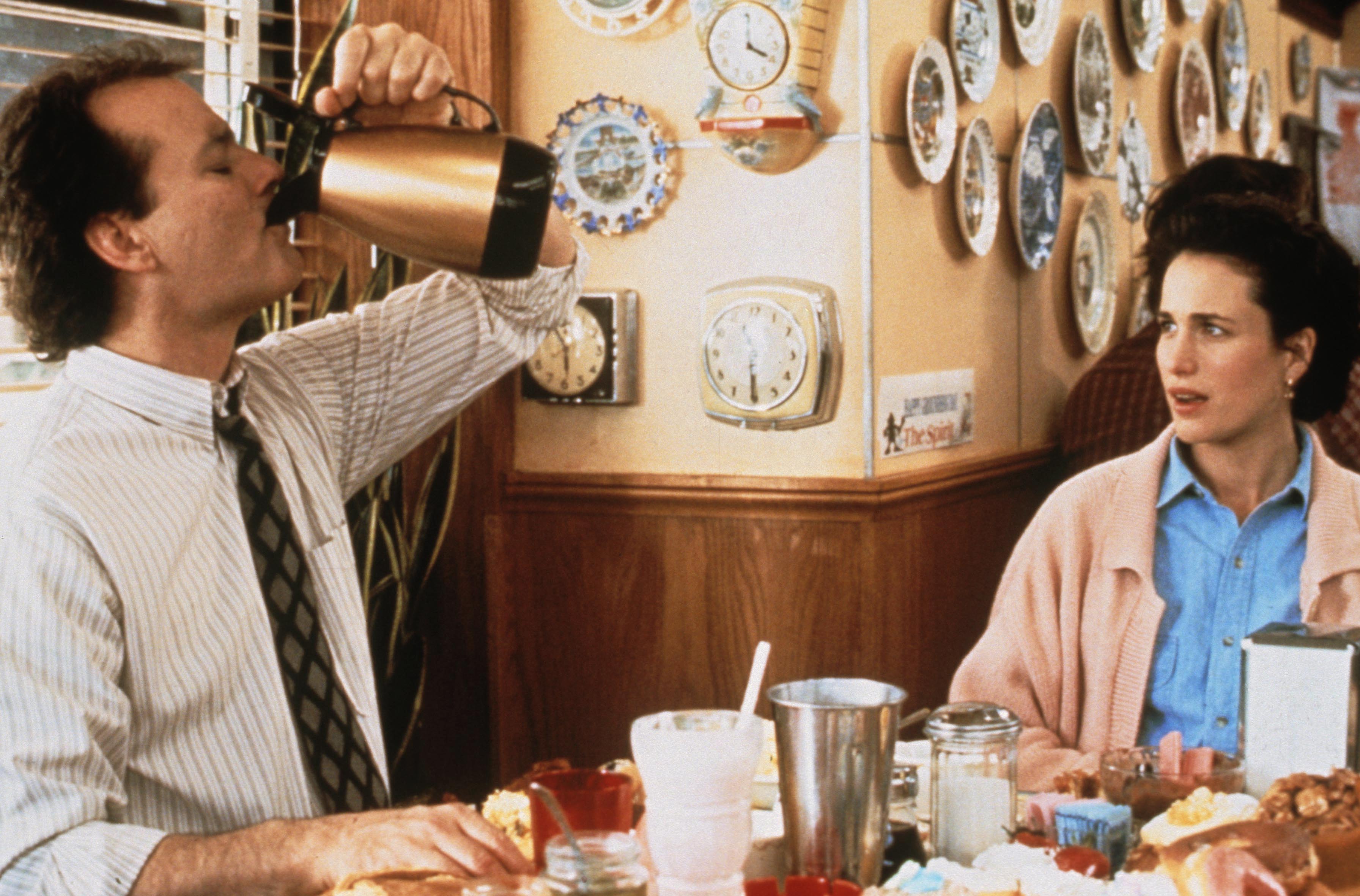 Bill Murray and Andie Macdowell in Groundhog Day (1993)