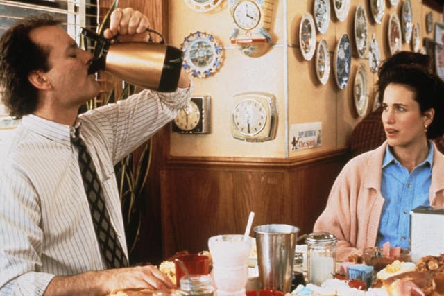 Bill Murray and Andie Macdowell in Groundhog Day (1993)
