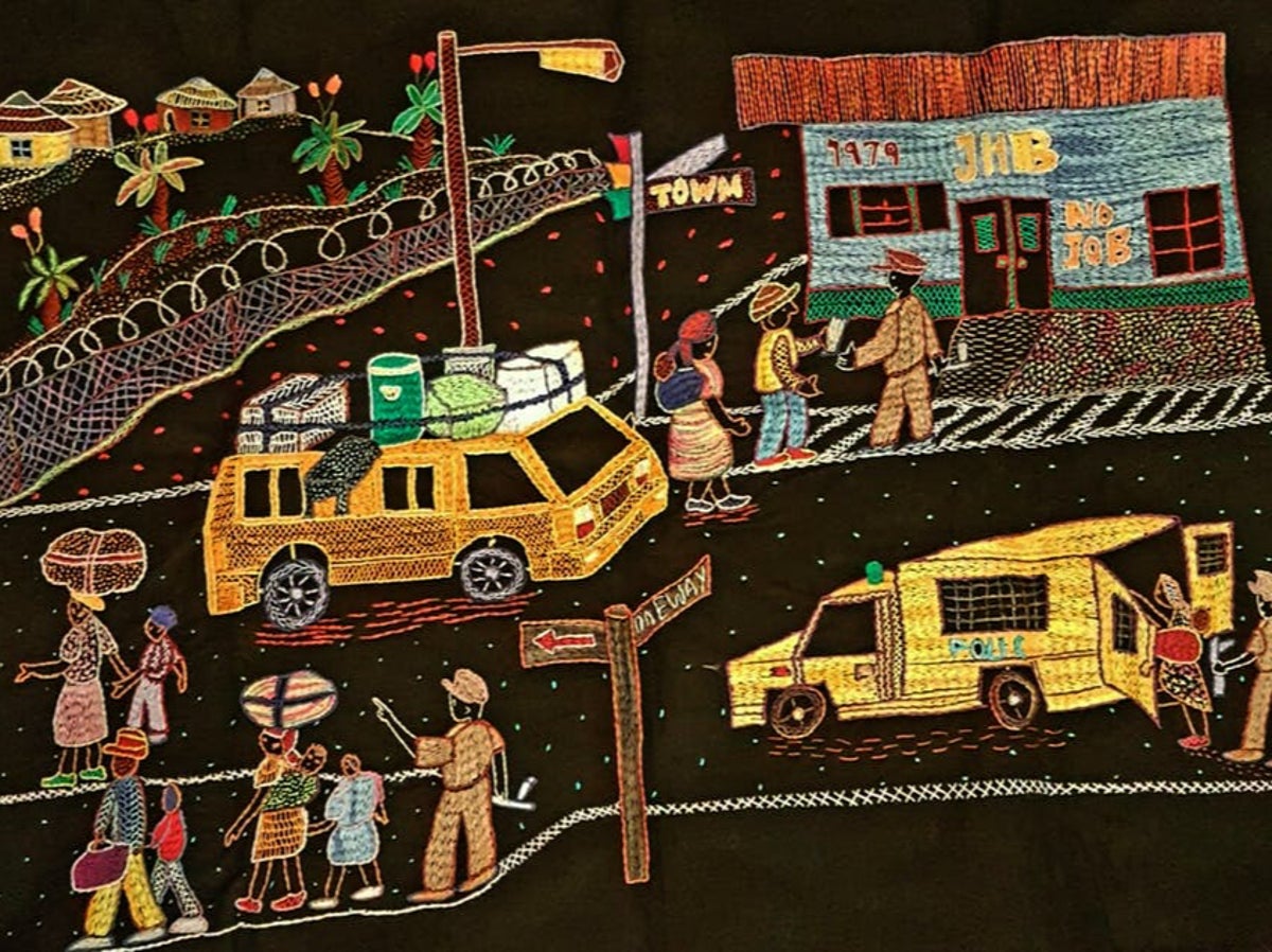 Embroidery by a woman who lived through traumas of apartheid. Photo: Puleng Segalo