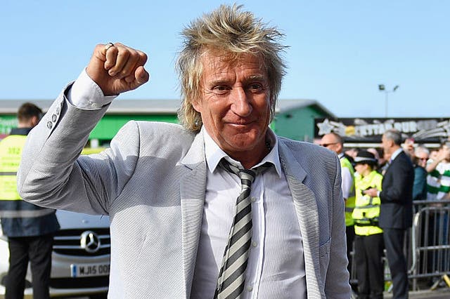  Rod Stewart at a Celtic game in 2016. He recently told an interviewer that he believes it's "too late" to save the planet from climate change  