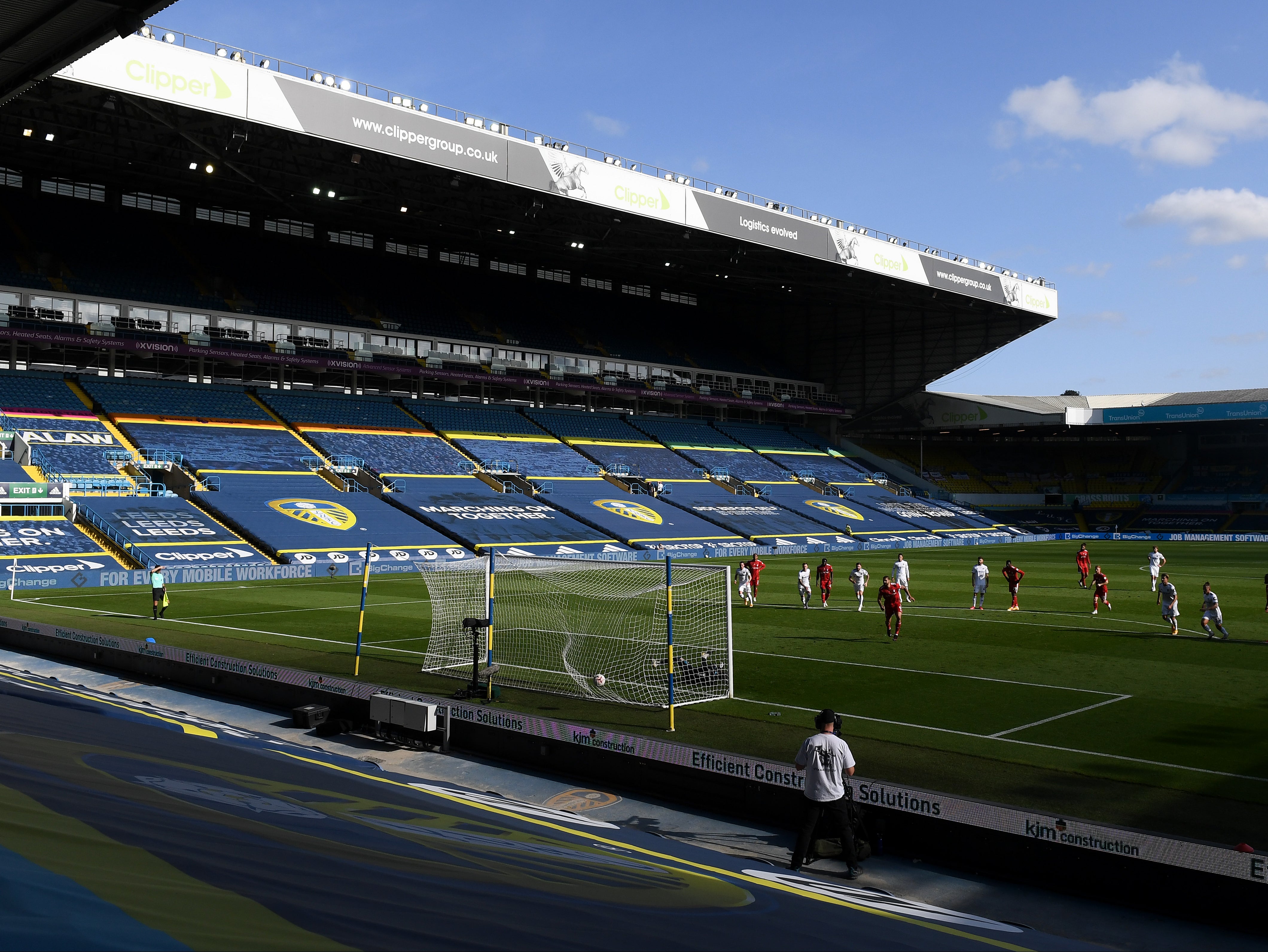 Elland Road hosts a game between Leeds and Fulham in the Premier League