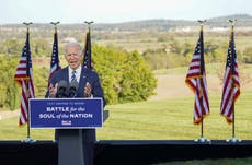 Joe Biden delivers a signature speech on national unity at Gettysburg