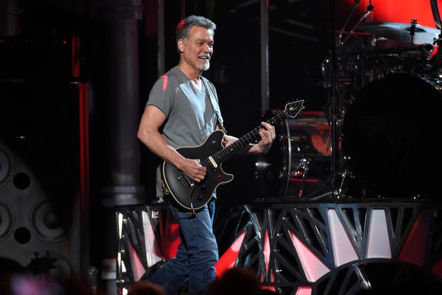 Eddie Van Halen performs at the Billboard Music Awards on 17 May 2015 in Las Vegas, Nevada