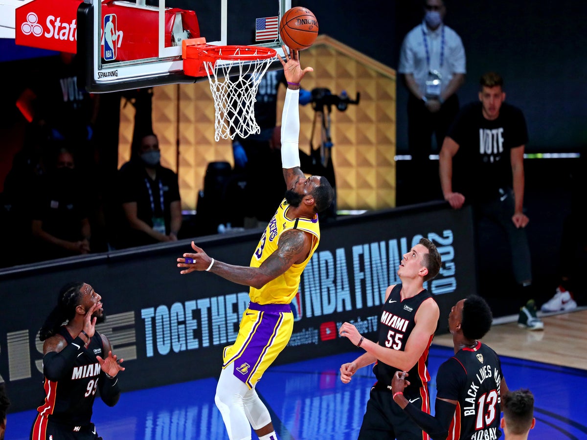 NBA Finals: LeBron James, Anthony Davis power LA Lakers to 2-0 lead over  Miami Heat