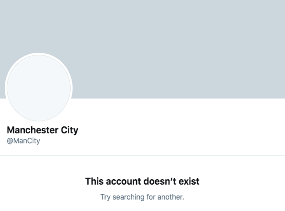 Manchester City’s Twitter account suddenly disappeared on Wednesday morning