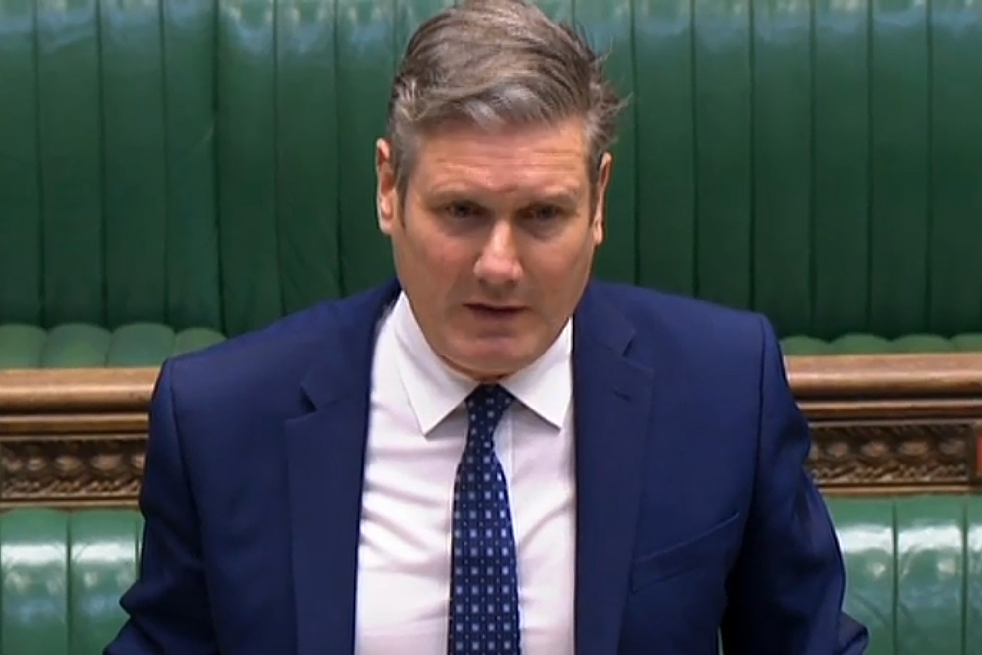 Sir Keir Starmer questions Boris Johnson in the House of Commons