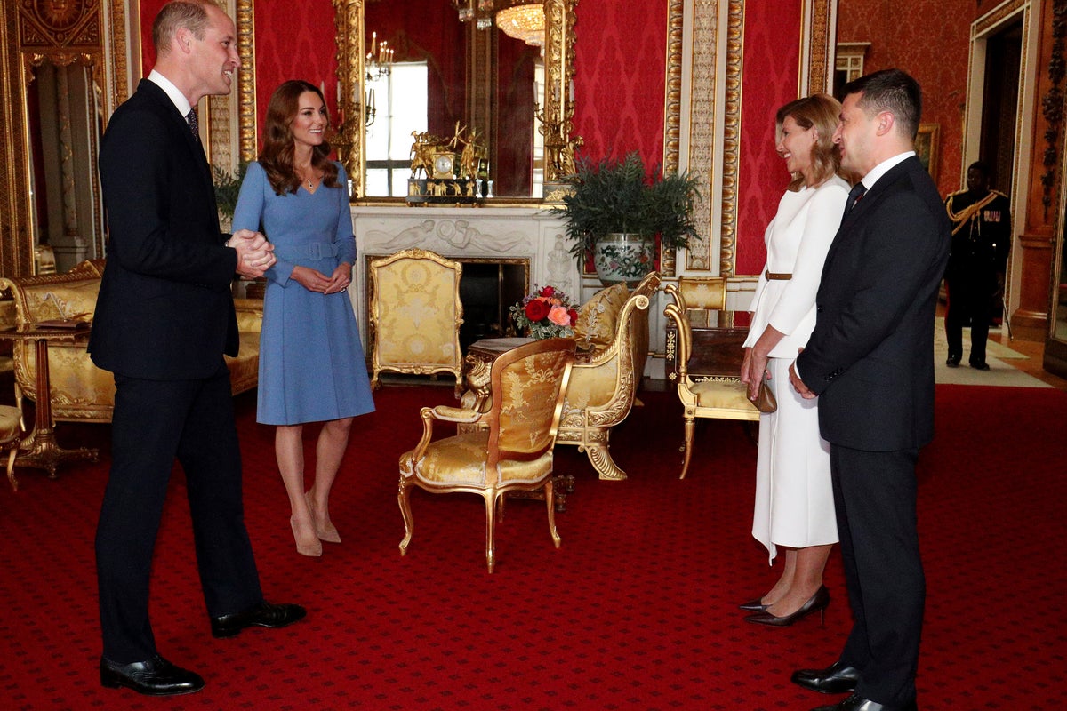 Prince William and Kate welcome Ukraine president at Buckingham palace