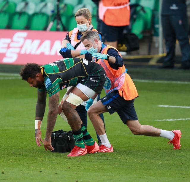 Courtney Lawes will miss the next three months after injuring his ankle