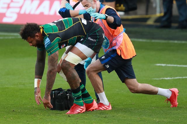 Courtney Lawes will miss the next three months after injuring his ankle