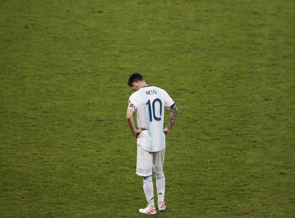 Imagen de Lionel Messi durante la semifinal contra Brasil por la Copa América, Belo Horizonte, Brasil, disputada el 2 de julio de 2019