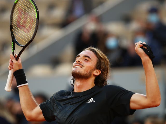 Wednesday’s win meant Stefanos Tsitsipas reached a Slam semi-final for the second time