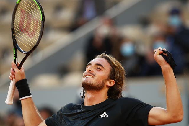 Wednesday’s win meant Stefanos Tsitsipas reached a Slam semi-final for the second time