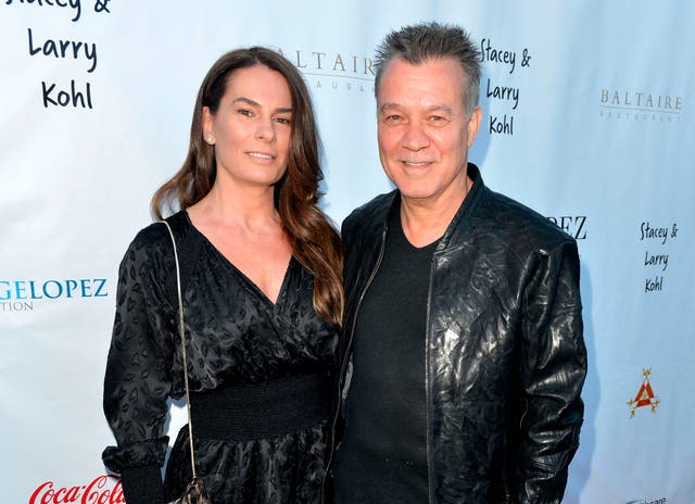 Janie Liszewski and Eddie Van Halen attend a George Lopez Foundation event on 30 April 2017 in Los Angeles, California