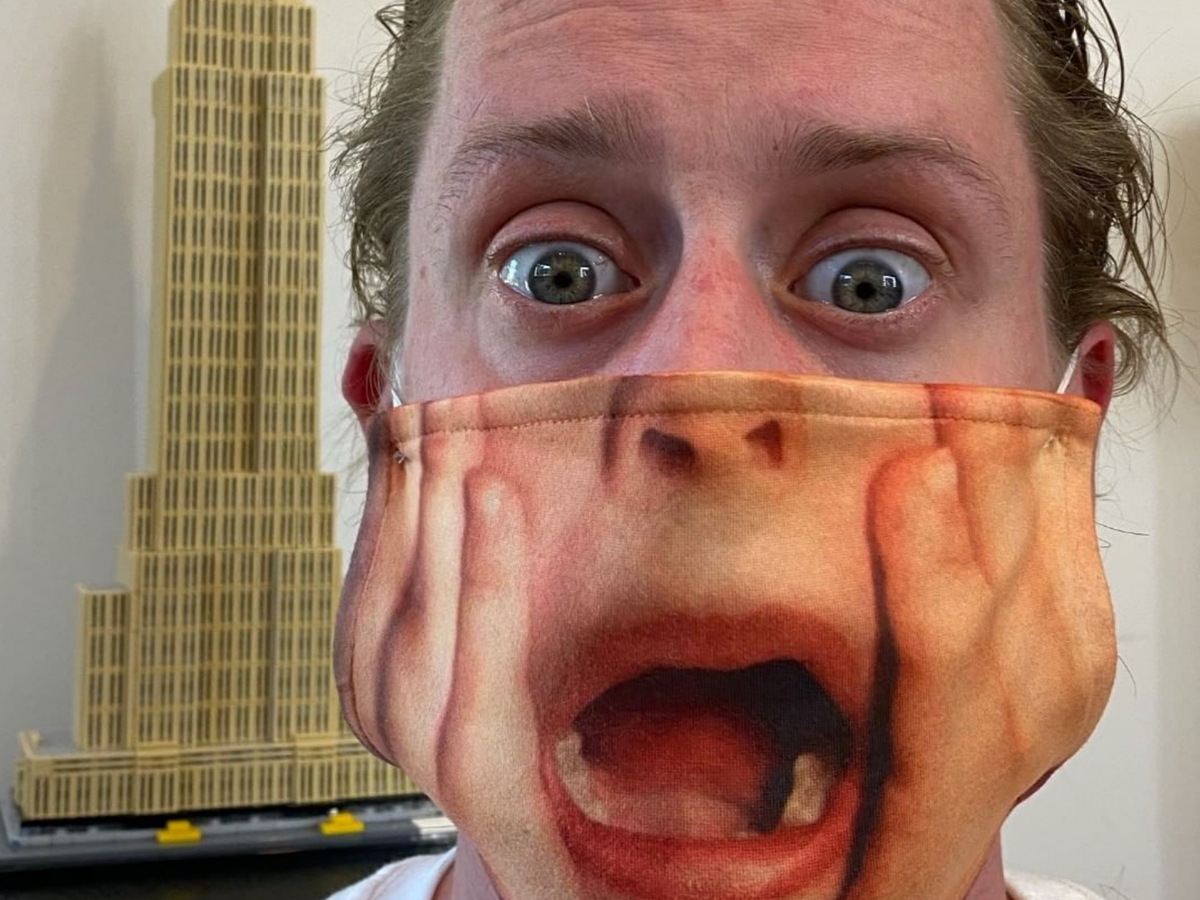 Macaulay Culkin jokes his Home Alone face mask is ‘the flayed skin of my younger self’