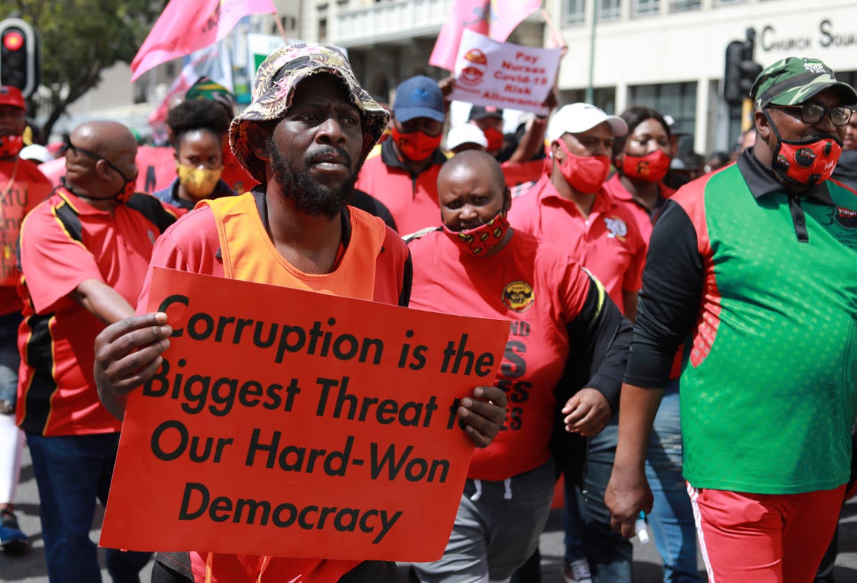 South African unions stage national strike to protest corruption, job ...