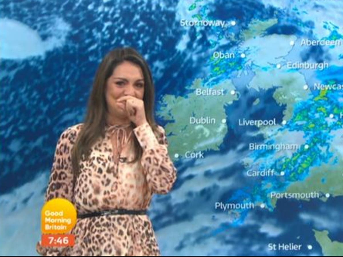 Good Morning Britain Weather Presenter In Tears Of Laughter During Live Broadcast The Independent 