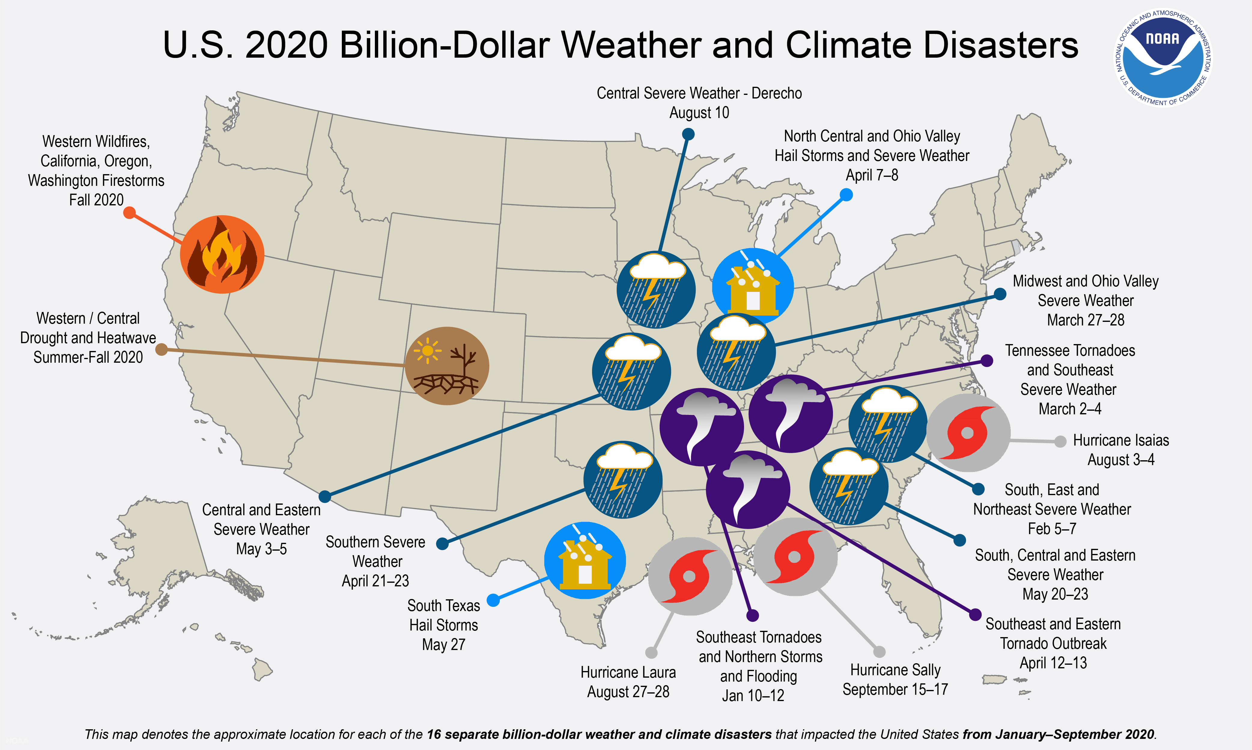 The billion-dollar weather and climate events to impact the US in 2020