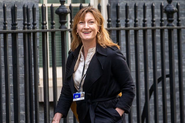 Allegra Stratton outside Downing Street