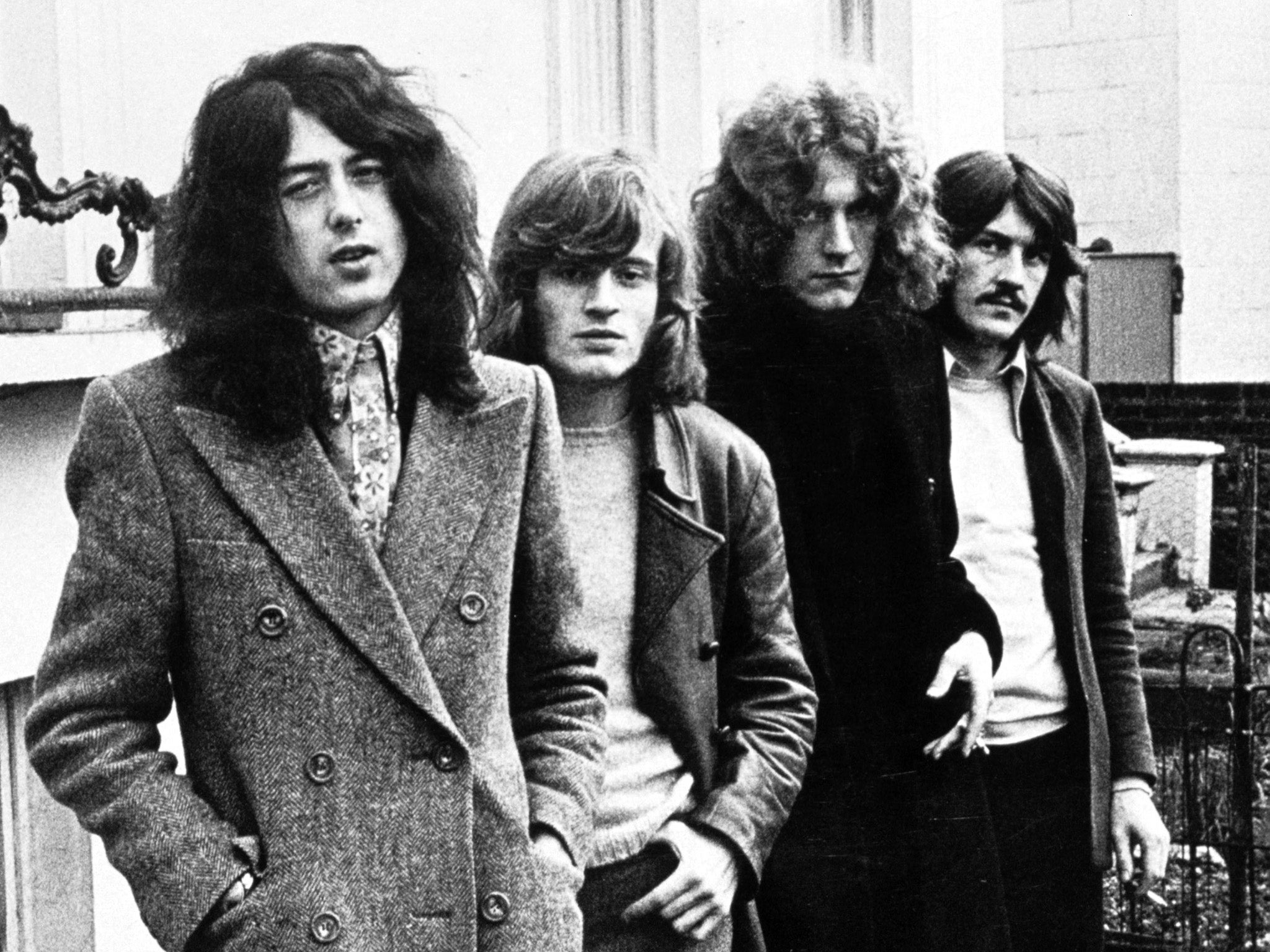 Jimmy Page, John Paul Jones, Robert Plant and John Bonham of Led Zeppelin in 1969