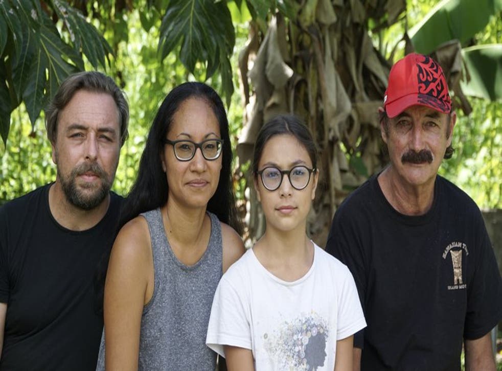 Una parte del grupo de las personas varadas en Tahití por casi siete meses