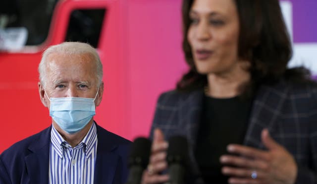 Joe Biden and Kamala Harris campaign in Arizona on 8 October 2020.
