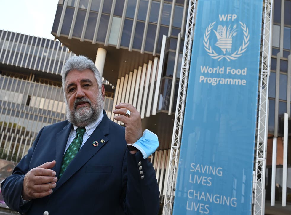 Director Ejecutivo Director Amir Mahmoud Abdulla habla en nombre de Programa Mundial de Alimentos de la ONU.