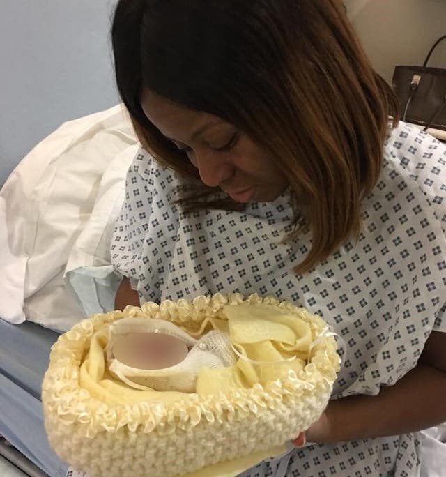 Katie Bonful with her first son