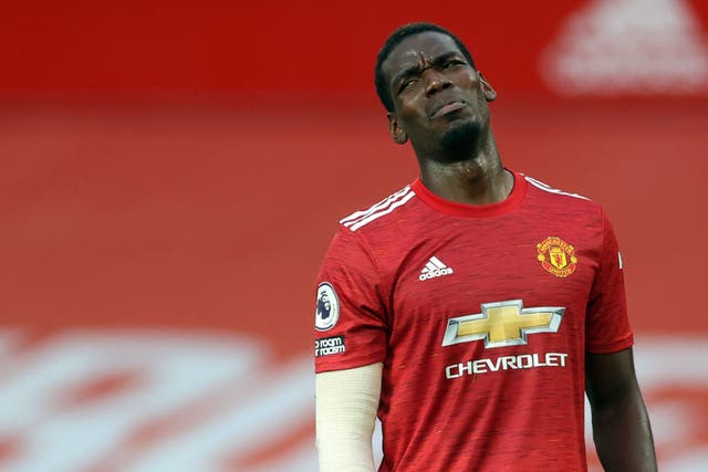 Manchester United’s French midfielder Paul Pogba has a weekly salary of £290,000