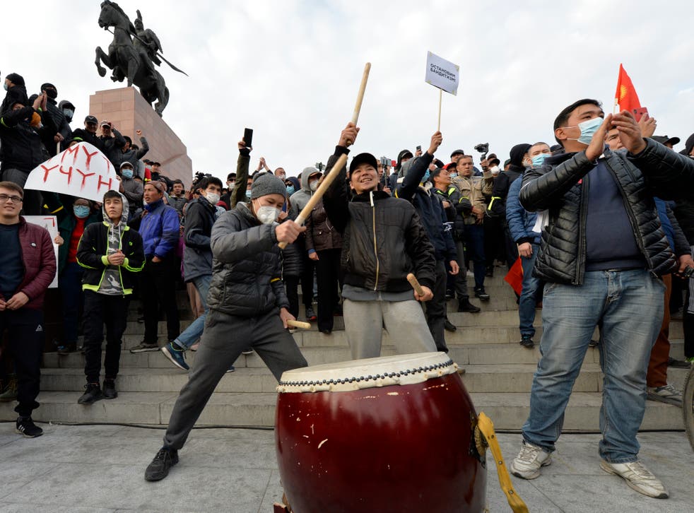 APTOPIX Kyrgyzstan Protests