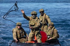 Australian navy ship tows unexploded bomb out to sea