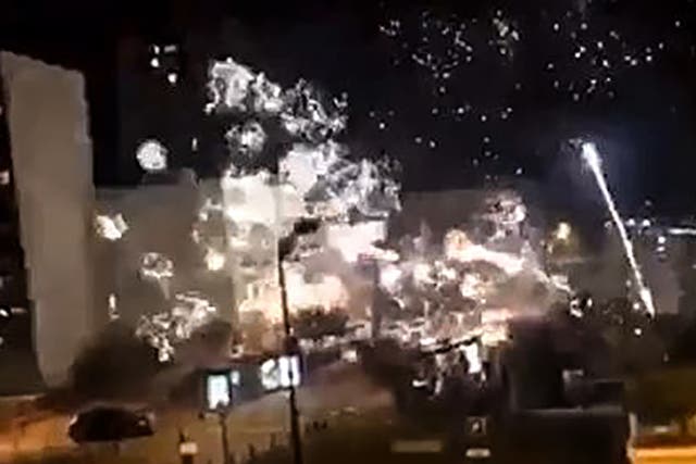 Barrage of fireworks aimed at Champigny police station