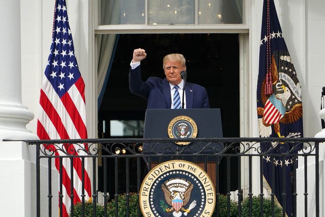 Trump spoke publicly for the first time since testing positive for Covid-19, as he prepares a rapid return to the campaign trail just three weeks before the election