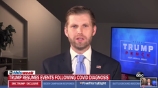 Eric Trump claims his father was cured of Covid-19 by ‘vaccine’