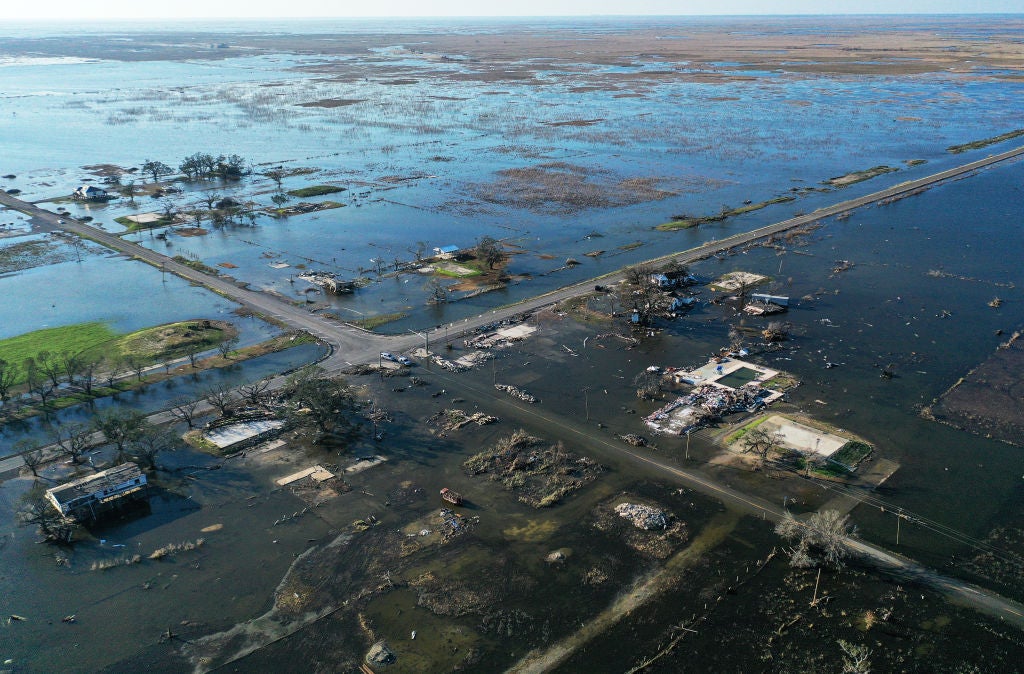 Hurricane Delta swept through Louisiana on Friday
