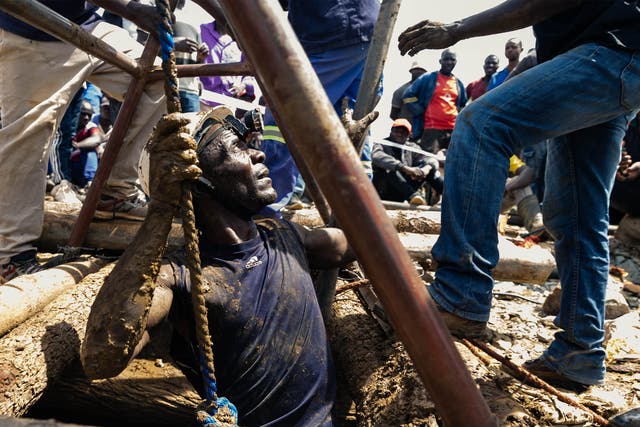 Search and rescue operation at Cricket Mine in Kadoma, Zimbabwe where more than 23 illegal miners were trapped underground and feared dead on February 15, 2019