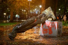 Portland protesters tear down Lincoln statue