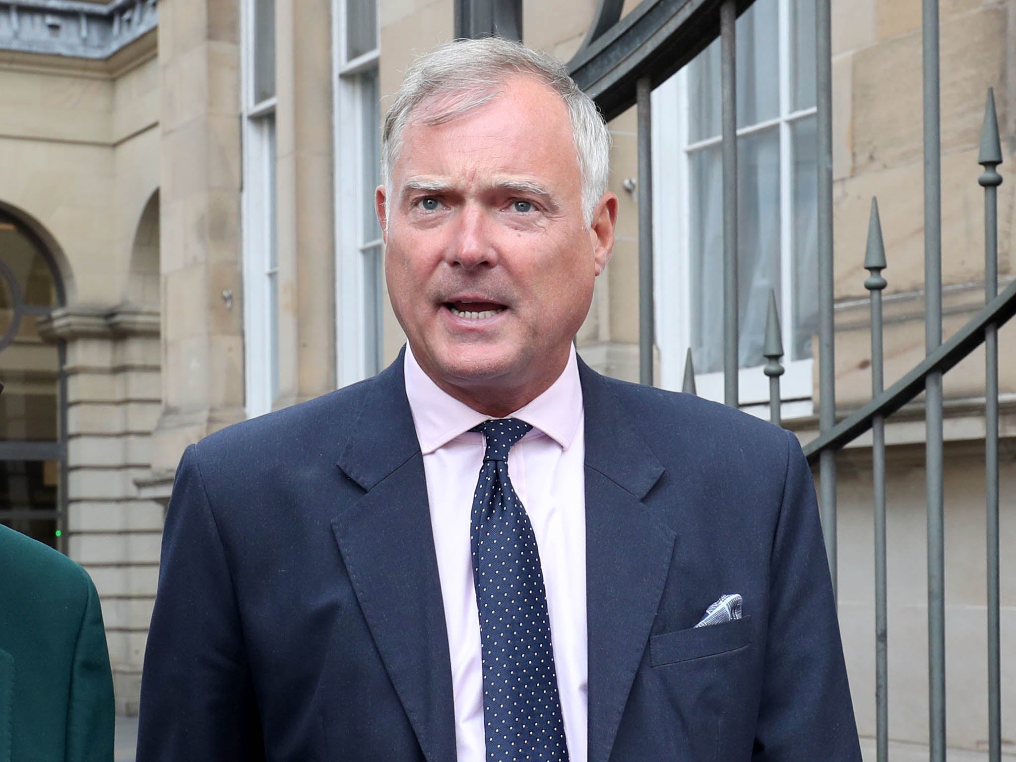 Former TV presenter John Leslie leaving Edinburgh Sheriff Court in 2018 after being acquitted of sexually assaulting a woman in an Edinburgh nightclub