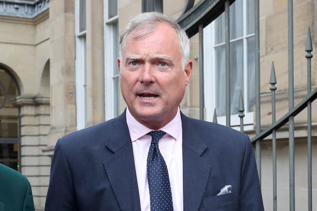 Former TV presenter John Leslie leaving Edinburgh Sheriff Court in 2018 after being acquitted of sexually assaulting a woman in an Edinburgh nightclub