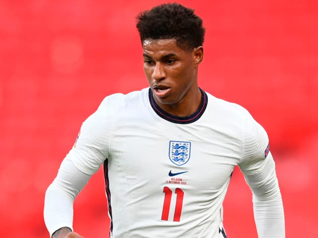 Manchester United and England striker Marcus Rashford