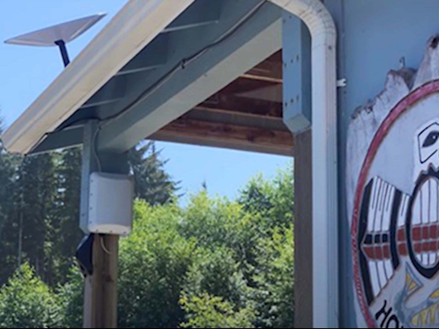 The Hoh Tribe used a satellite dish to connect to the Starlink network