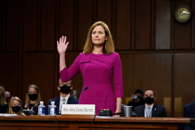 Supreme Court nominee Amy Coney Barrett delivered her opening statement on Monday.