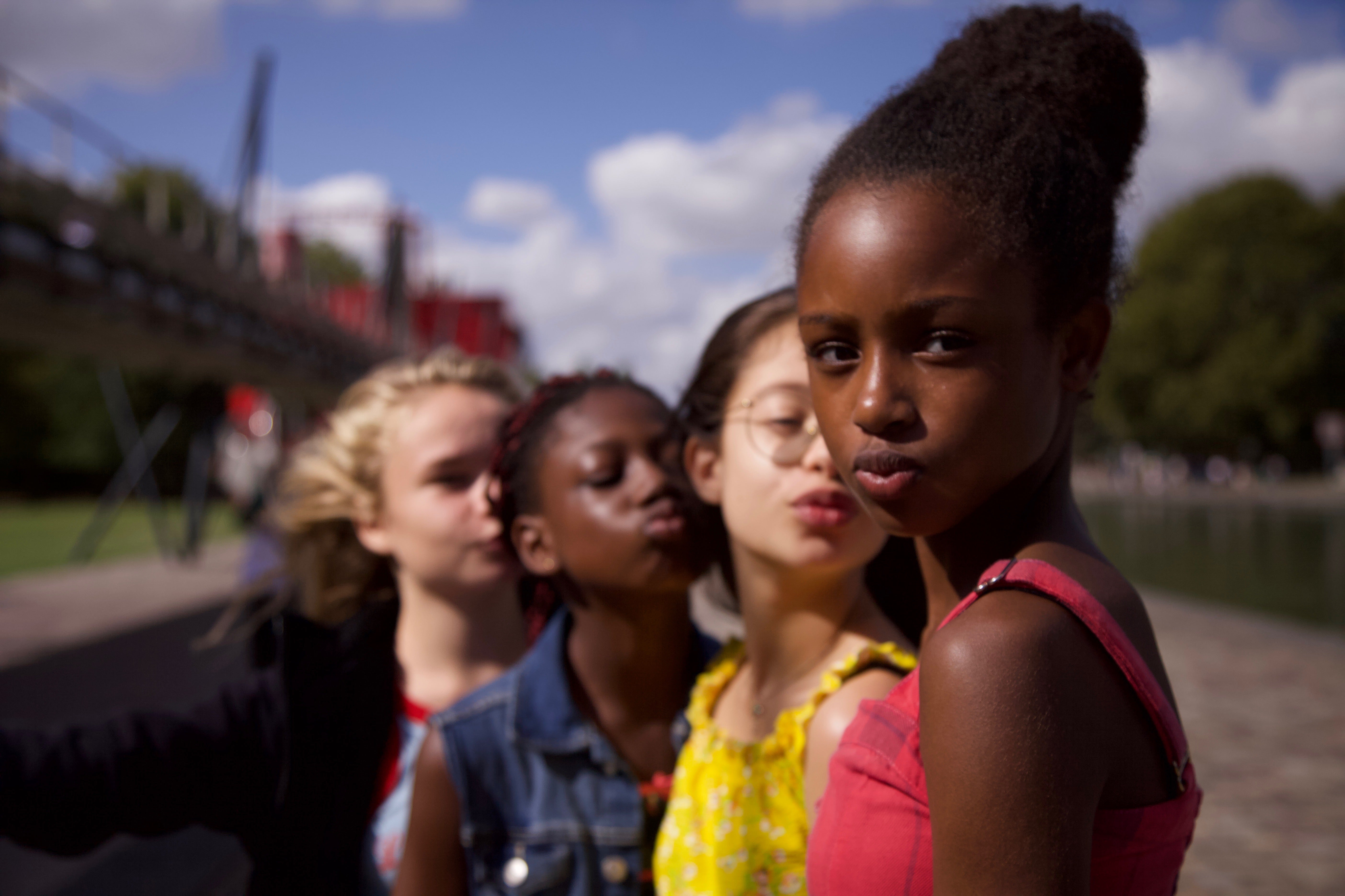 (Right to left) Fathia Youssouf, Médina El Aidi-Azouni, Esther Gohourou, and Ilanah Cami-Goursolas in ‘Cuties'