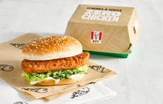 KFC given award by Peta for sell-out vegan ‘chicken’ burger