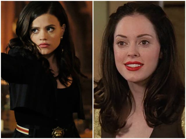 Sarah Jeffery and Rose McGowan in their respective Charmed series