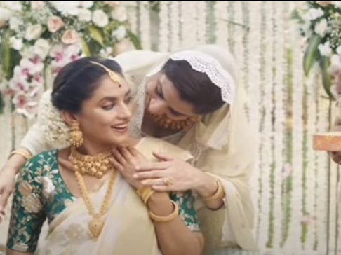 The advert which has been pulled showed a Muslim mother congratulating her Hindu daughter-in-law at a baby shower