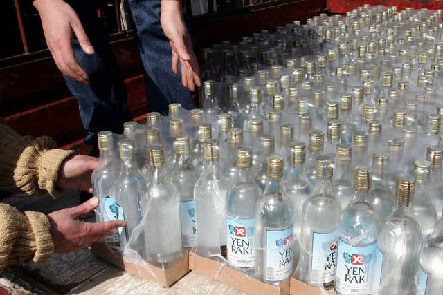  The tax on raki, an anise-flavored spirit, has leapt by 443 per cent in the past decade